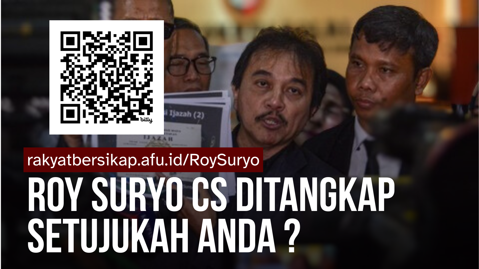 Roy Suryo CS Ditangkap, Setujukah Anda?